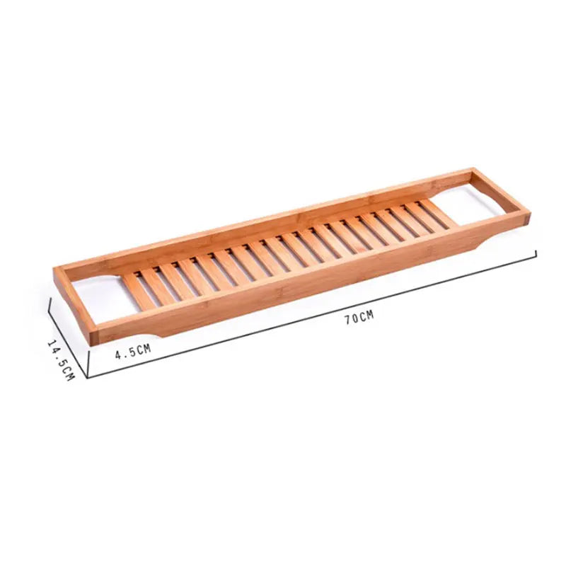 BambooBath Badewannenablage - Ausziehbares Bambus-Badewannenregal