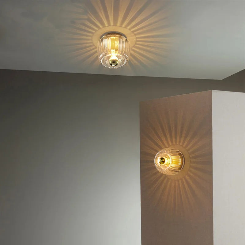 Bauhaus Glas Wandleuchte - Dekorative Wandlampe mit beeindruckenden Effekten für Flure und Wohnzimmer