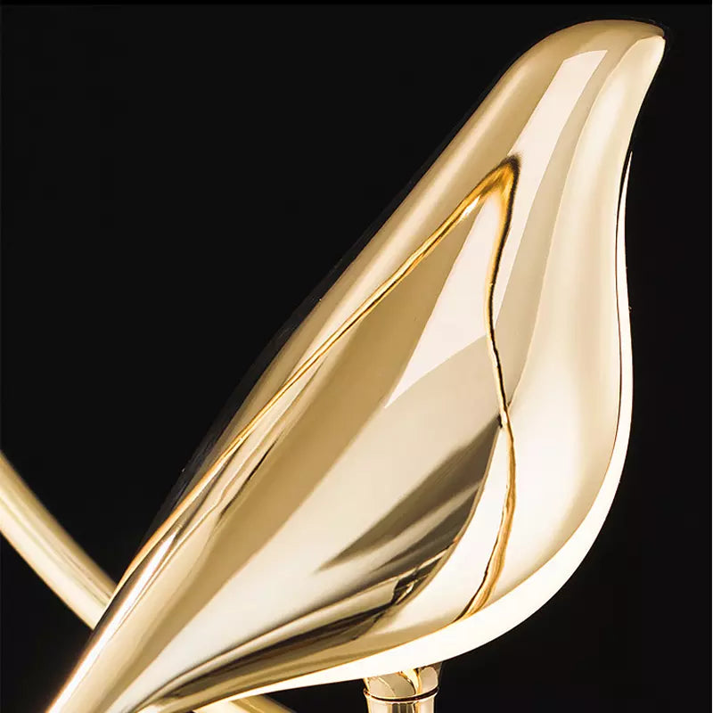 Moderne Vogel Wandlampe - Drehbare Gold LED Wandleuchte