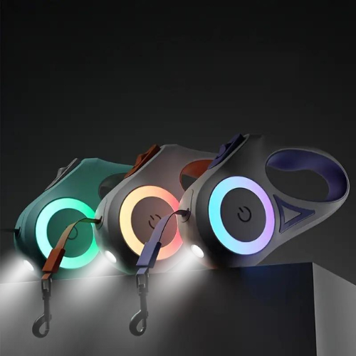 Garduru LEASH – Leuchtende Hundeleine mit LED-Licht & Taschenlampe für sichere Abendspaziergänge