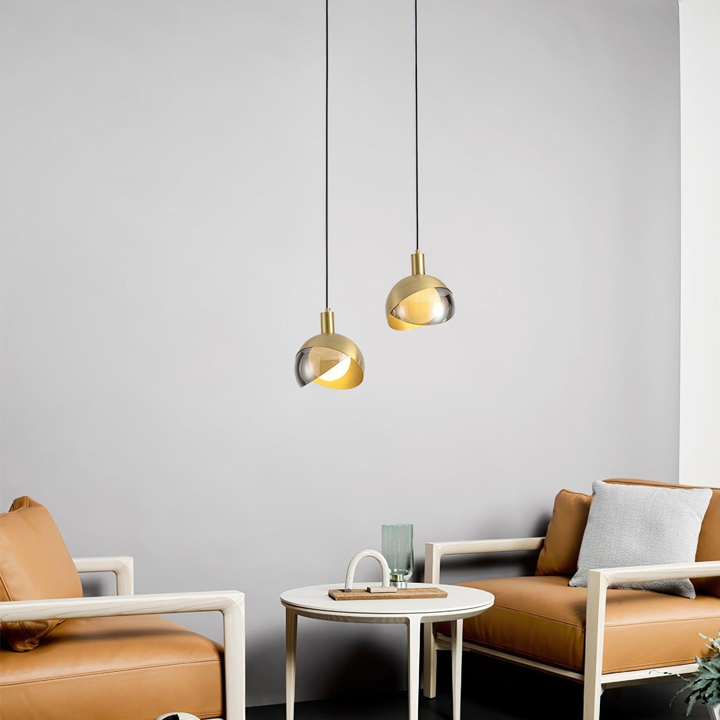 Moderne Hängeleuchte - Minimalistische Lampe aus Metall und Glas, Urban Design