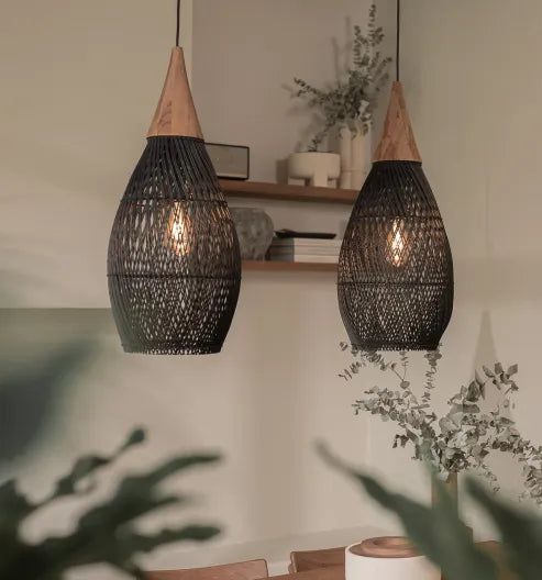 Garduru - beleuchtung wabi-sabi stil, licht trommel lampe hängenden lampenschirm