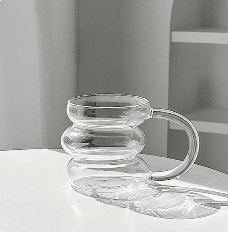 BubbleShape - Glas-Tasse mit einzigartigem Design