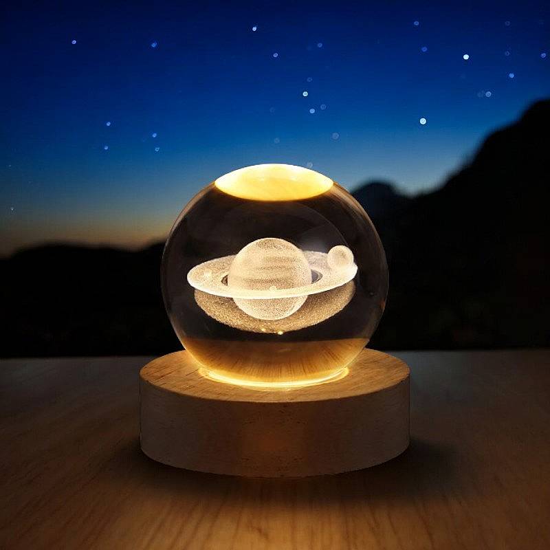 3D Kristallkugel Lampe
