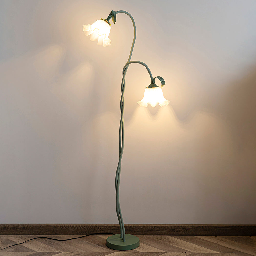 Stehlampe Calla Flowers – Elegante Beleuchtung mit weißen Blumen und raffiniertem Design