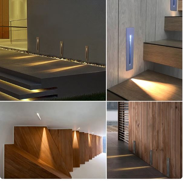 RoyaleGlow Sleek Eingelassene LED-Eck-Wandlampe - Modernes energieeffizientes Design