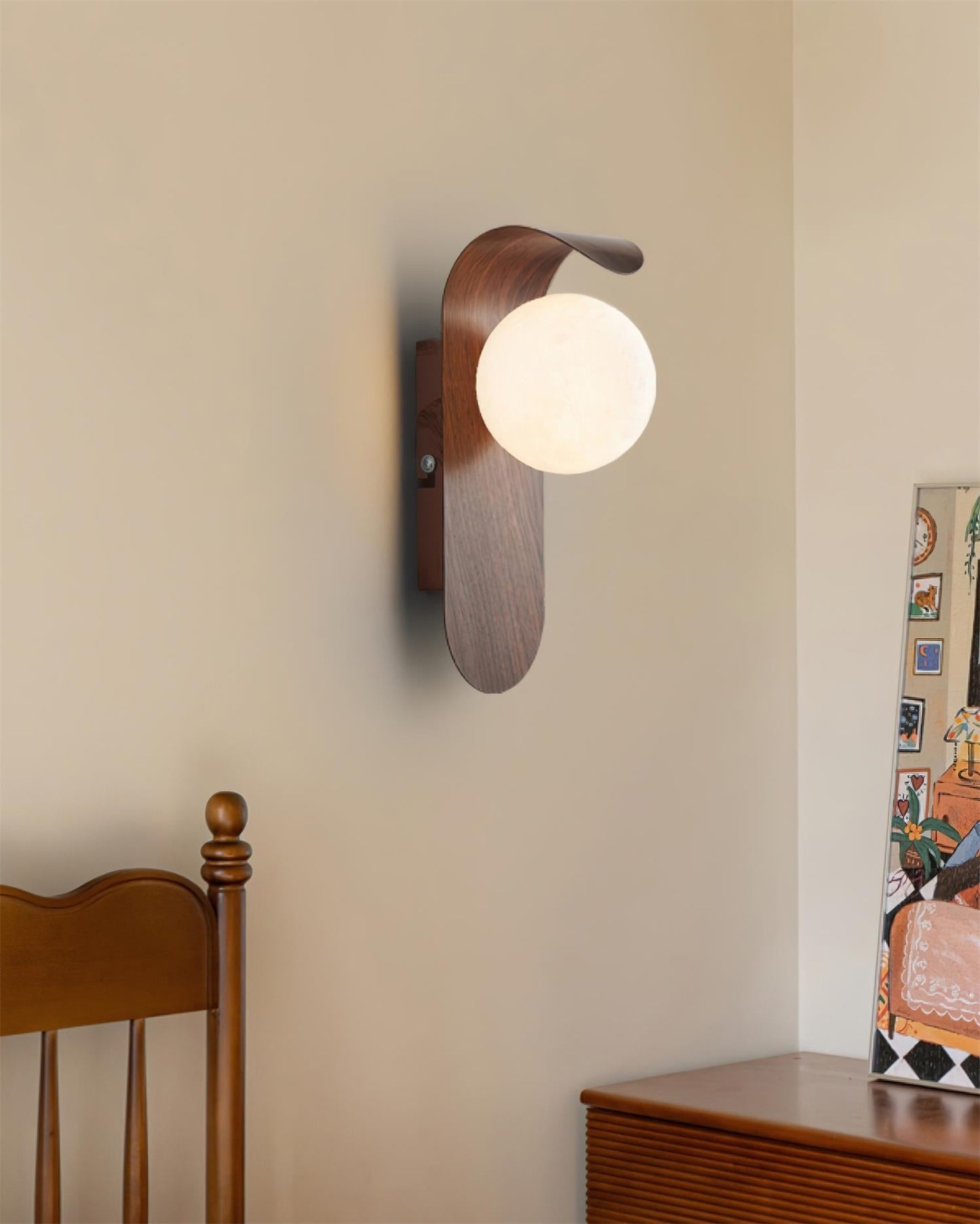 Garduru Light – Retro Holz-Acrylglas LED Wandleuchte