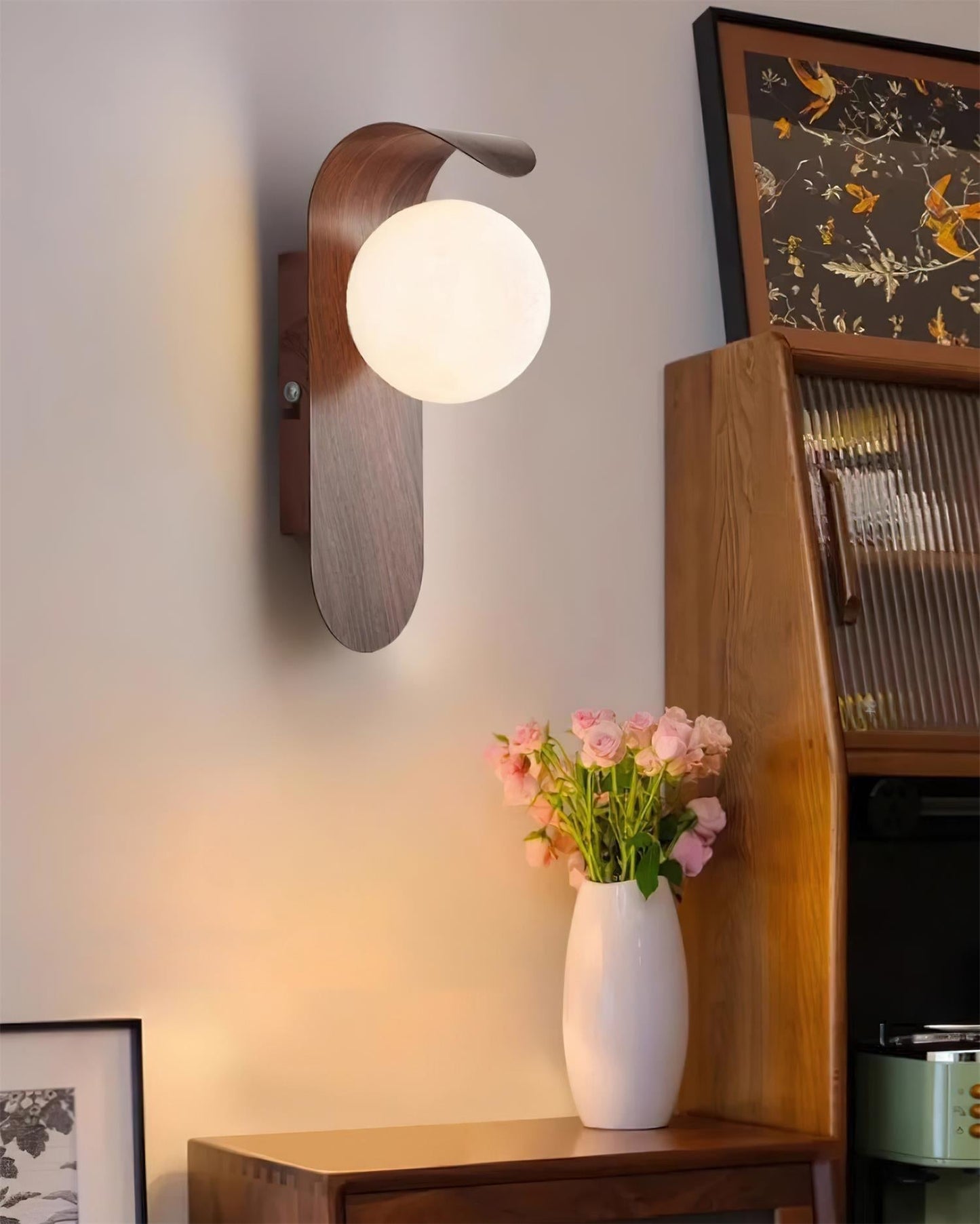 Garduru Light – Retro Holz-Acrylglas LED Wandleuchte