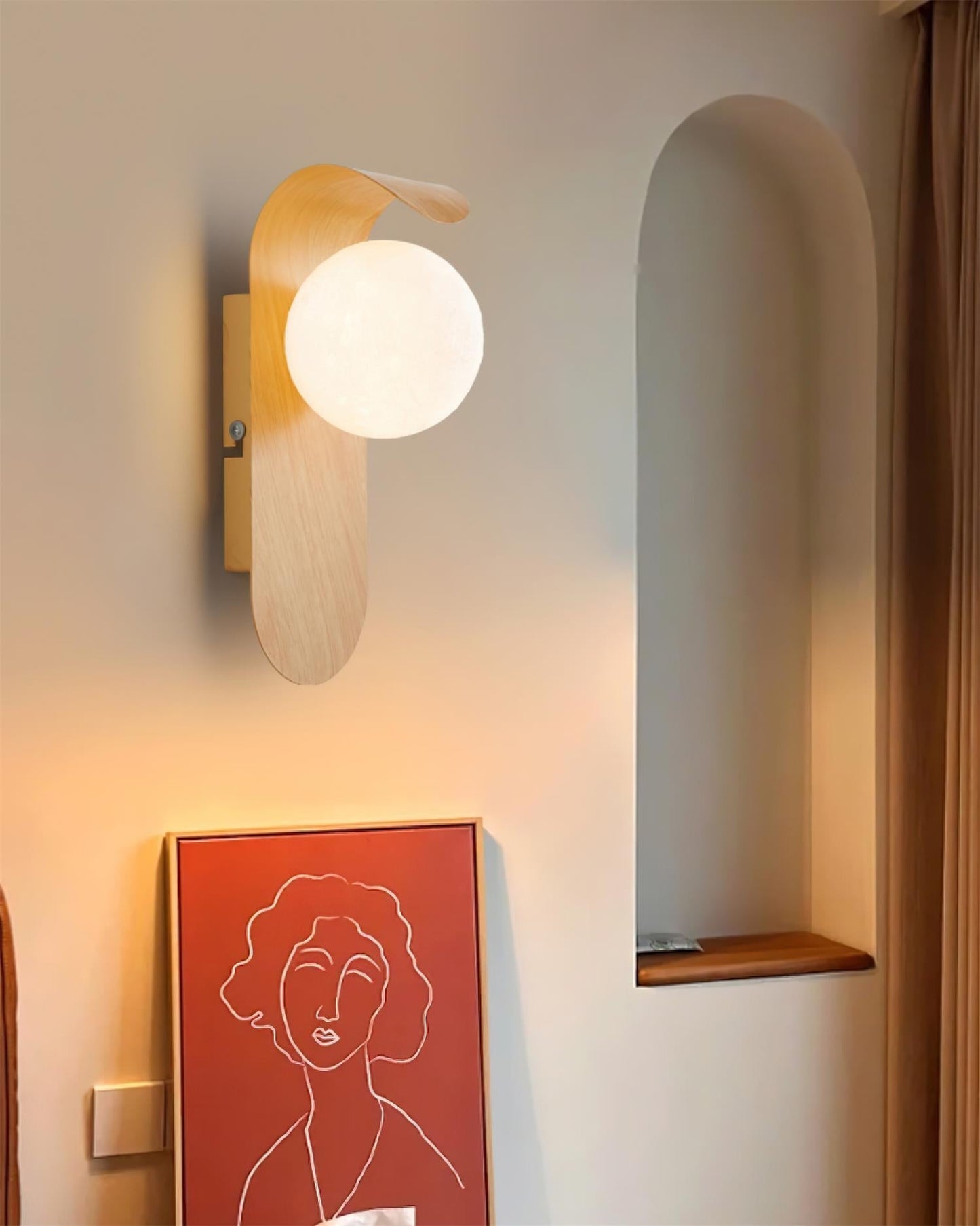 Garduru Light – Retro Holz-Acrylglas LED Wandleuchte