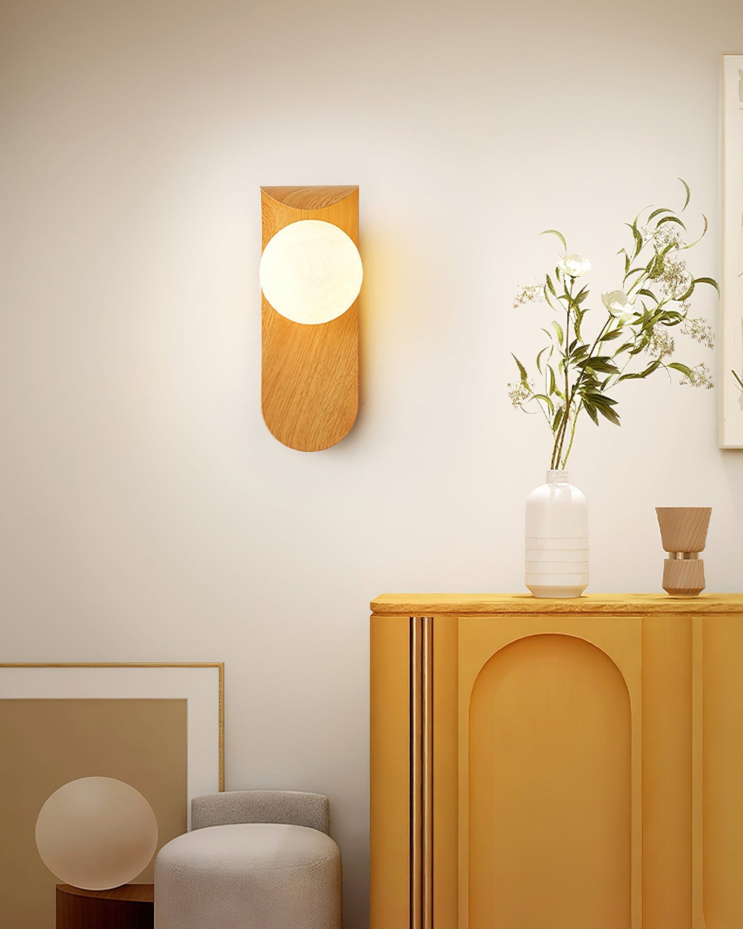 Garduru Light – Retro Holz-Acrylglas LED Wandleuchte