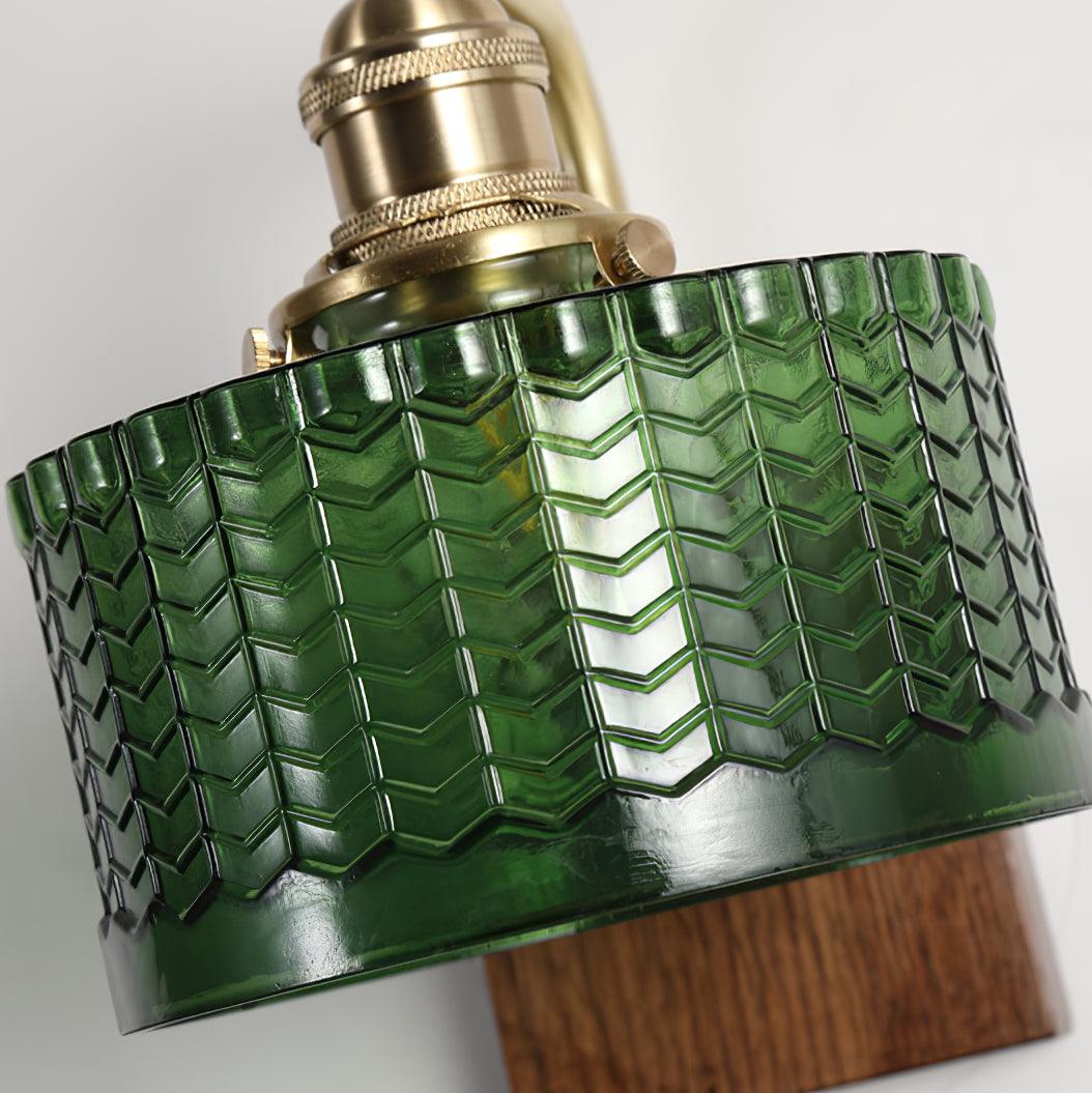 Garduru Wandleuchte – Rustikale Glas- und Holz-Wandleuchte mit vintage Charme