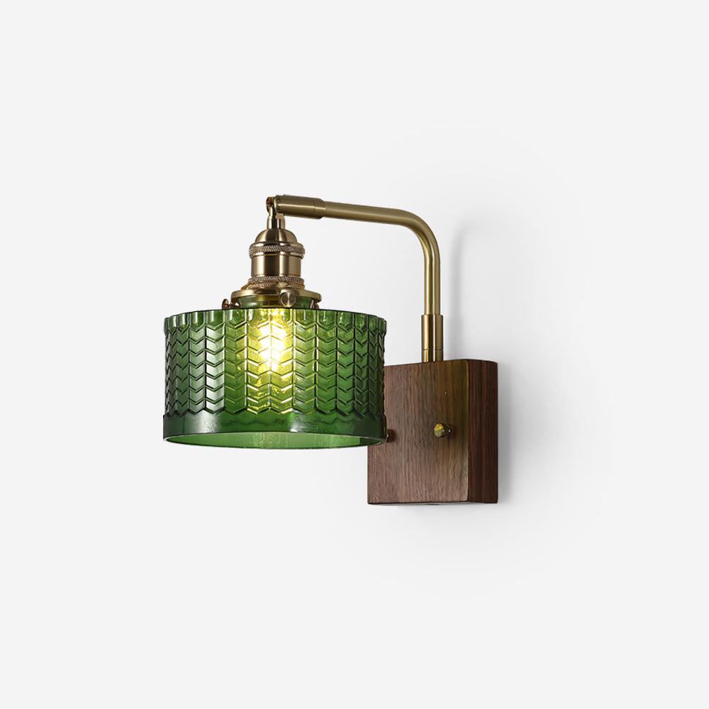 Garduru Wandleuchte – Rustikale Glas- und Holz-Wandleuchte mit vintage Charme