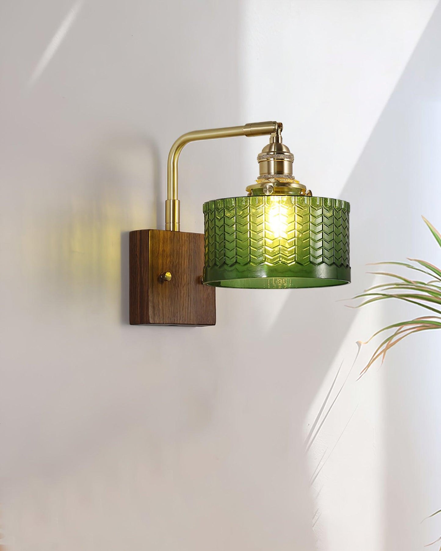 Garduru Wandleuchte – Rustikale Glas- und Holz-Wandleuchte mit vintage Charme
