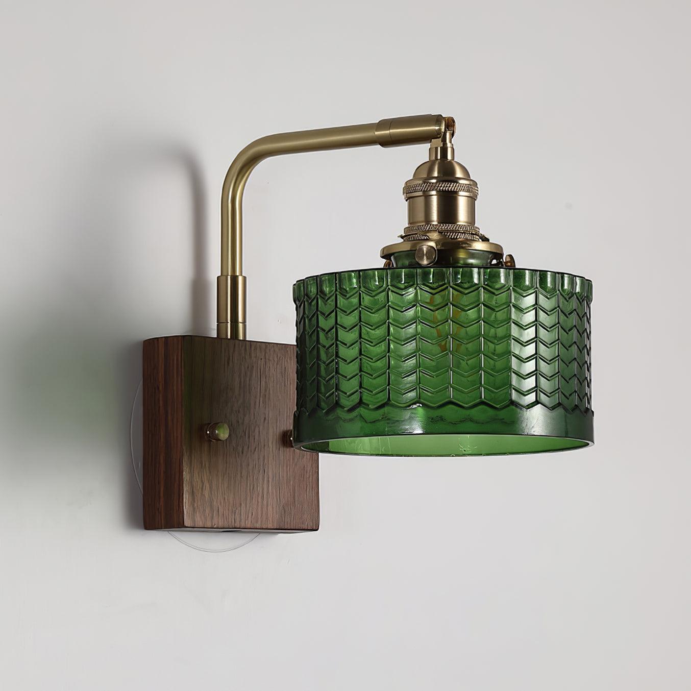 Garduru Wandleuchte – Rustikale Glas- und Holz-Wandleuchte mit vintage Charme
