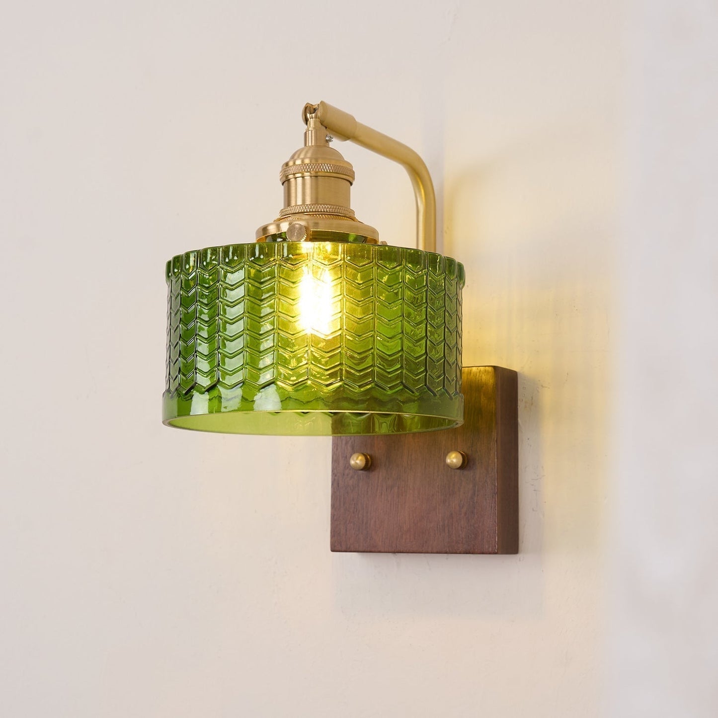 Garduru Wandleuchte – Rustikale Glas- und Holz-Wandleuchte mit vintage Charme