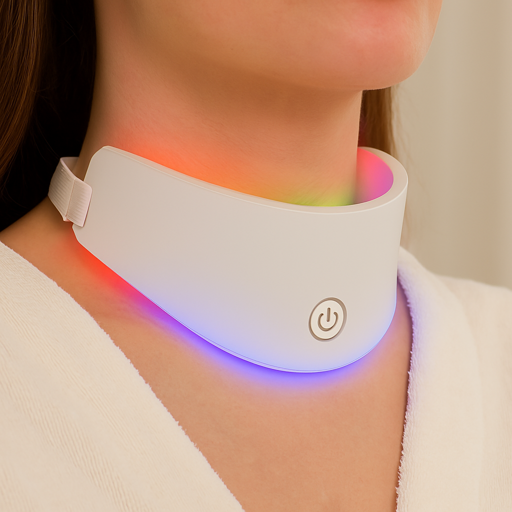 LED-Gesichtsmaske mit Nackenlichttherapie