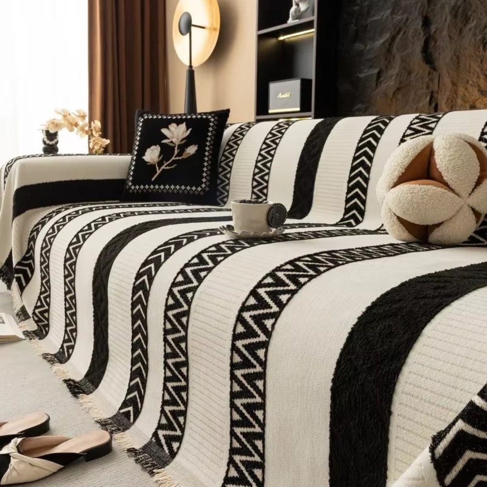 Chevron-Muster Chenille Sofa Abdeckung