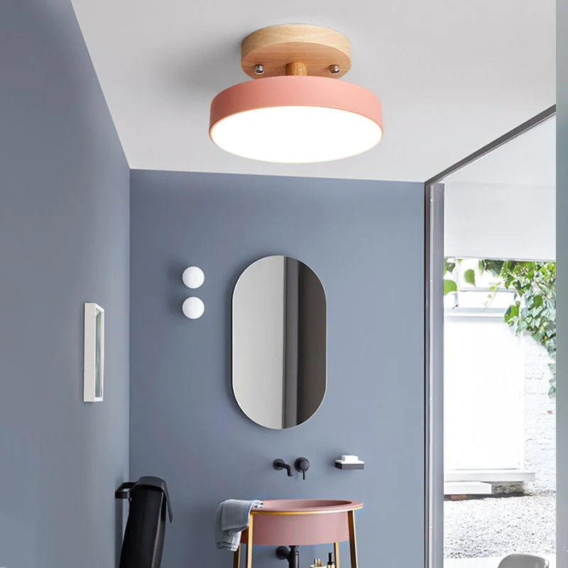 LED Deckenleuchte Holz Flush Mount Leuchte