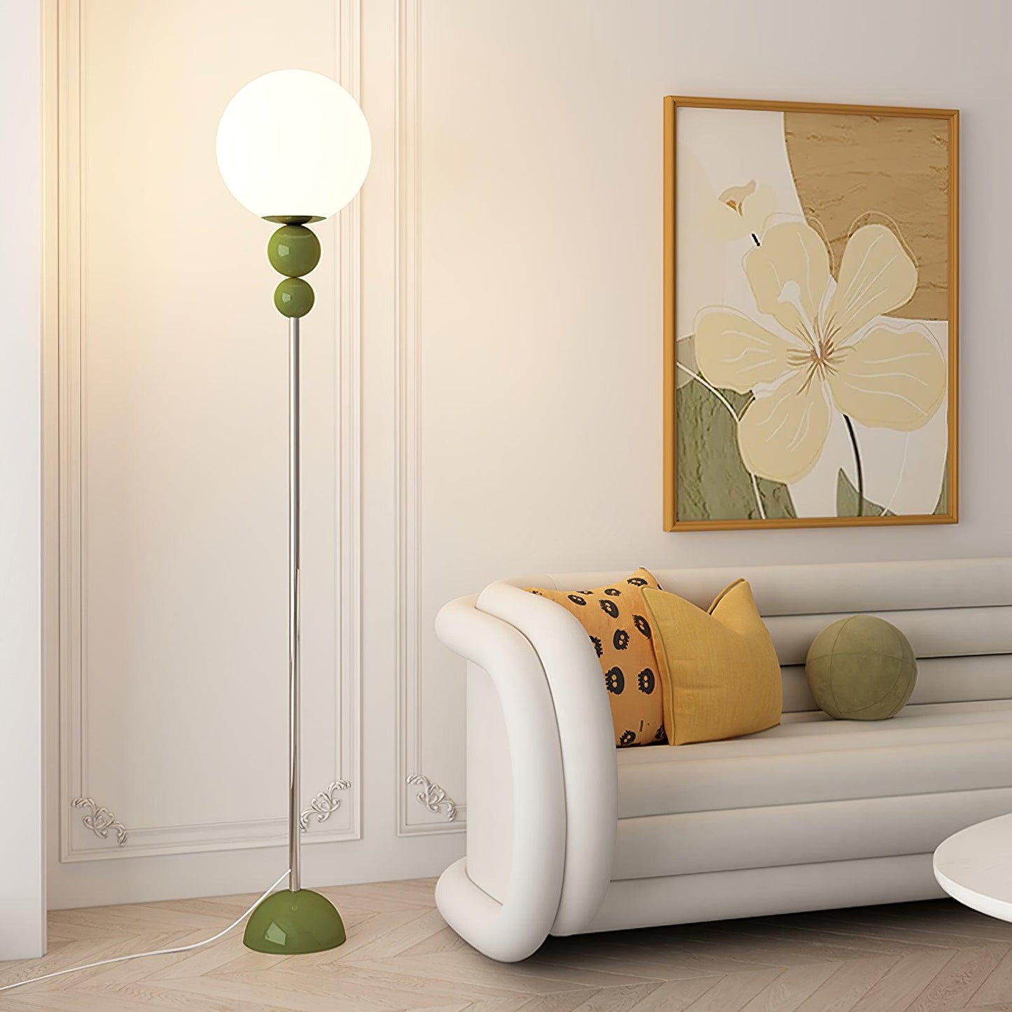 Moderne Design Stehlampe aus Metall und Glas - Elegante Beleuchtung für Ihr Interieur