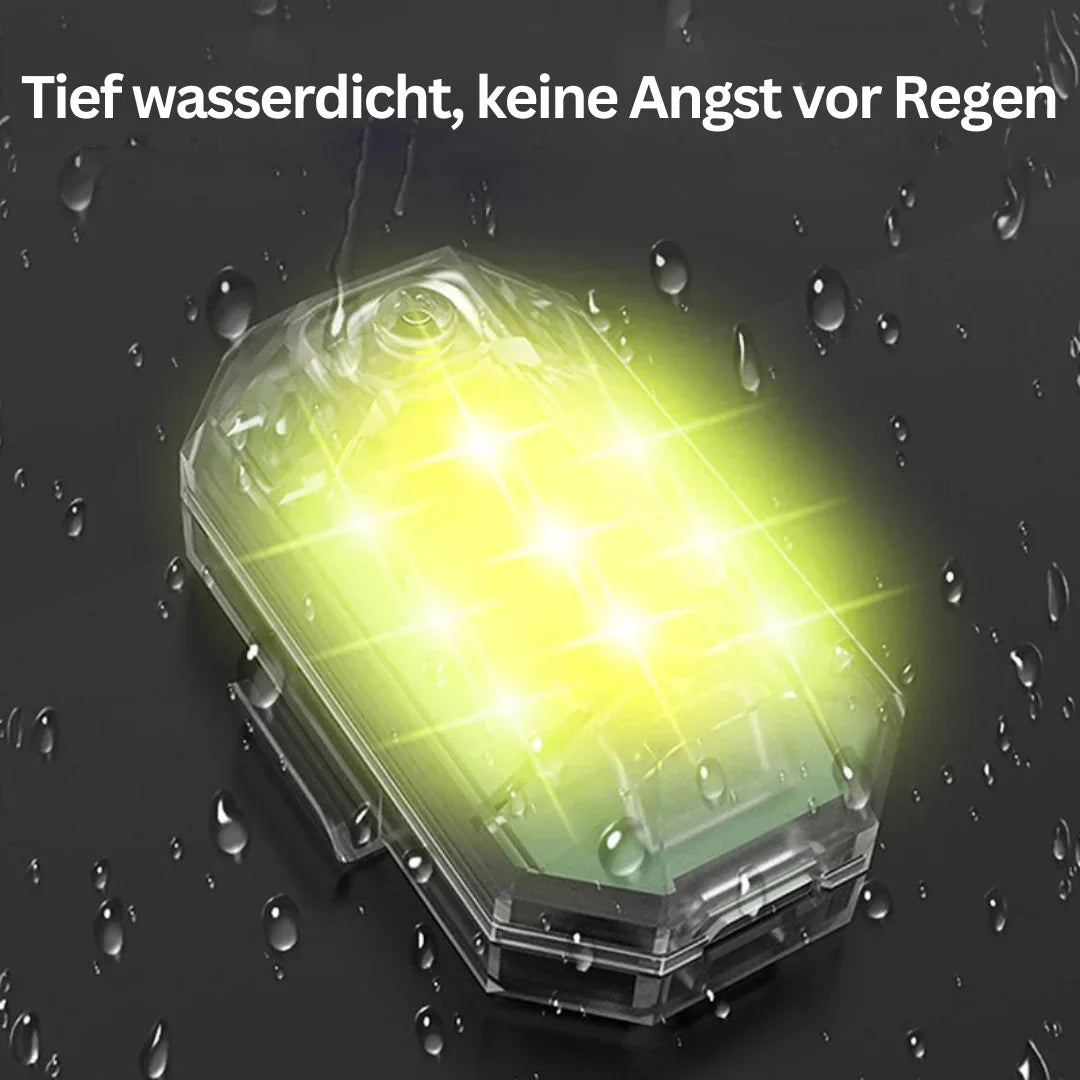 Wiederaufladbares kabelloses LED-Motorrücklicht mit Fernbedienung für Brems- und Warnsignale