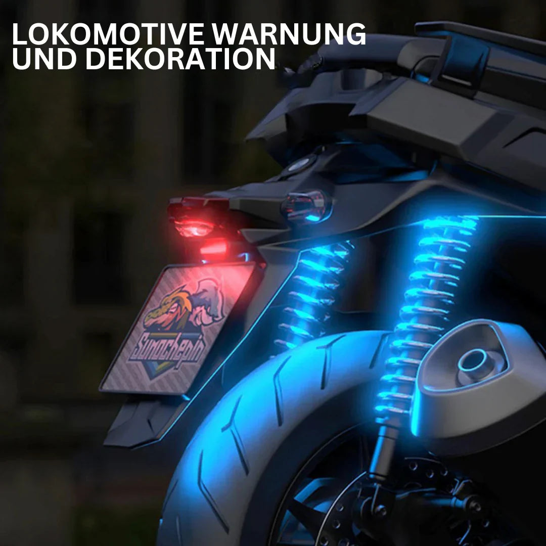 Wiederaufladbares kabelloses LED-Motorrücklicht mit Fernbedienung für Brems- und Warnsignale