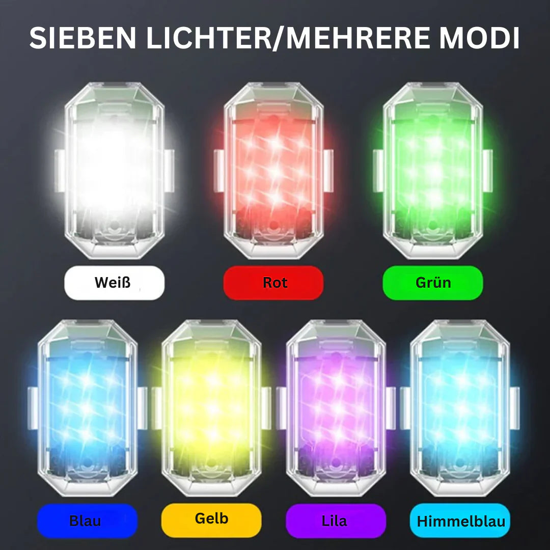 Wiederaufladbares kabelloses LED-Motorrücklicht mit Fernbedienung für Brems- und Warnsignale