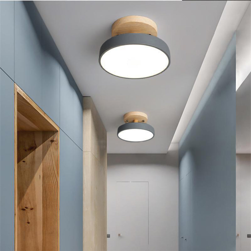 LED Deckenleuchte Holz Flush Mount Leuchte