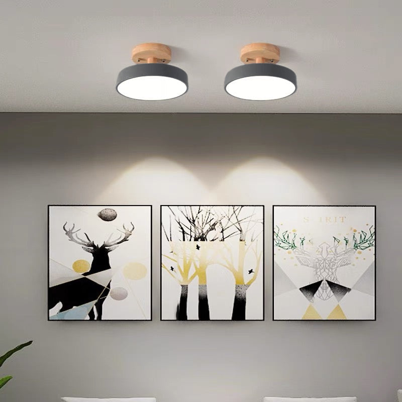 LED Deckenleuchte Holz Flush Mount Leuchte