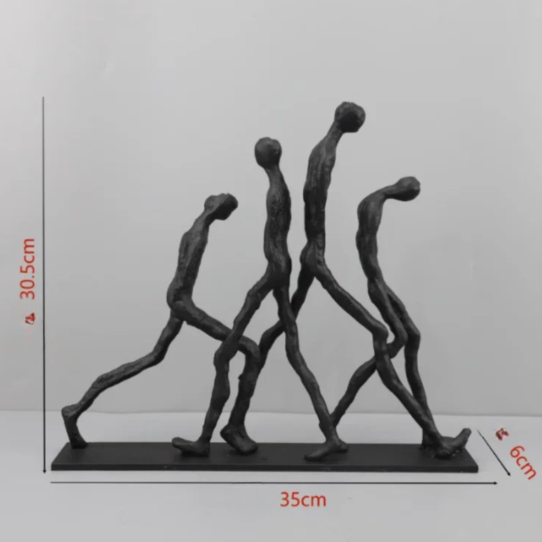 Abstrakte Gusseisenfiguren