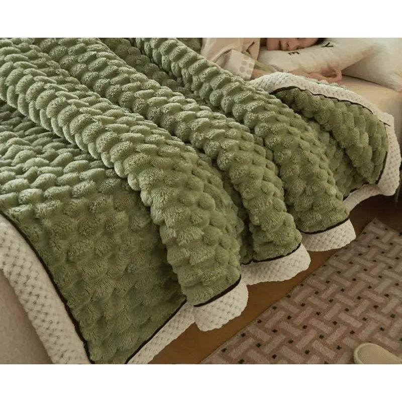 Dicke Korallenfleece-Wurfdecke – weich, warm und wendbar für den Innen- und Außenbereich, erhältlich in verschiedenen Größen