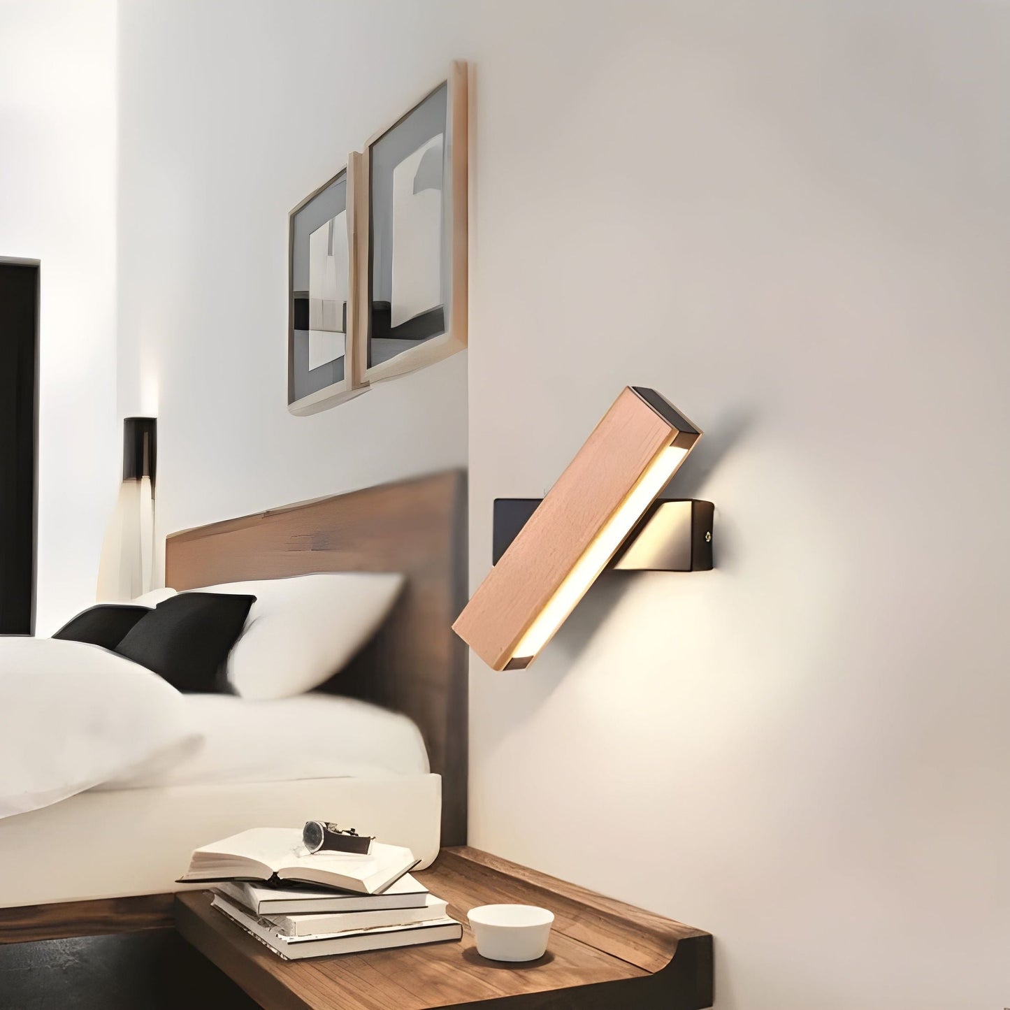 Minimalistische Wandlampe Holz für Innen | WoodGlow
