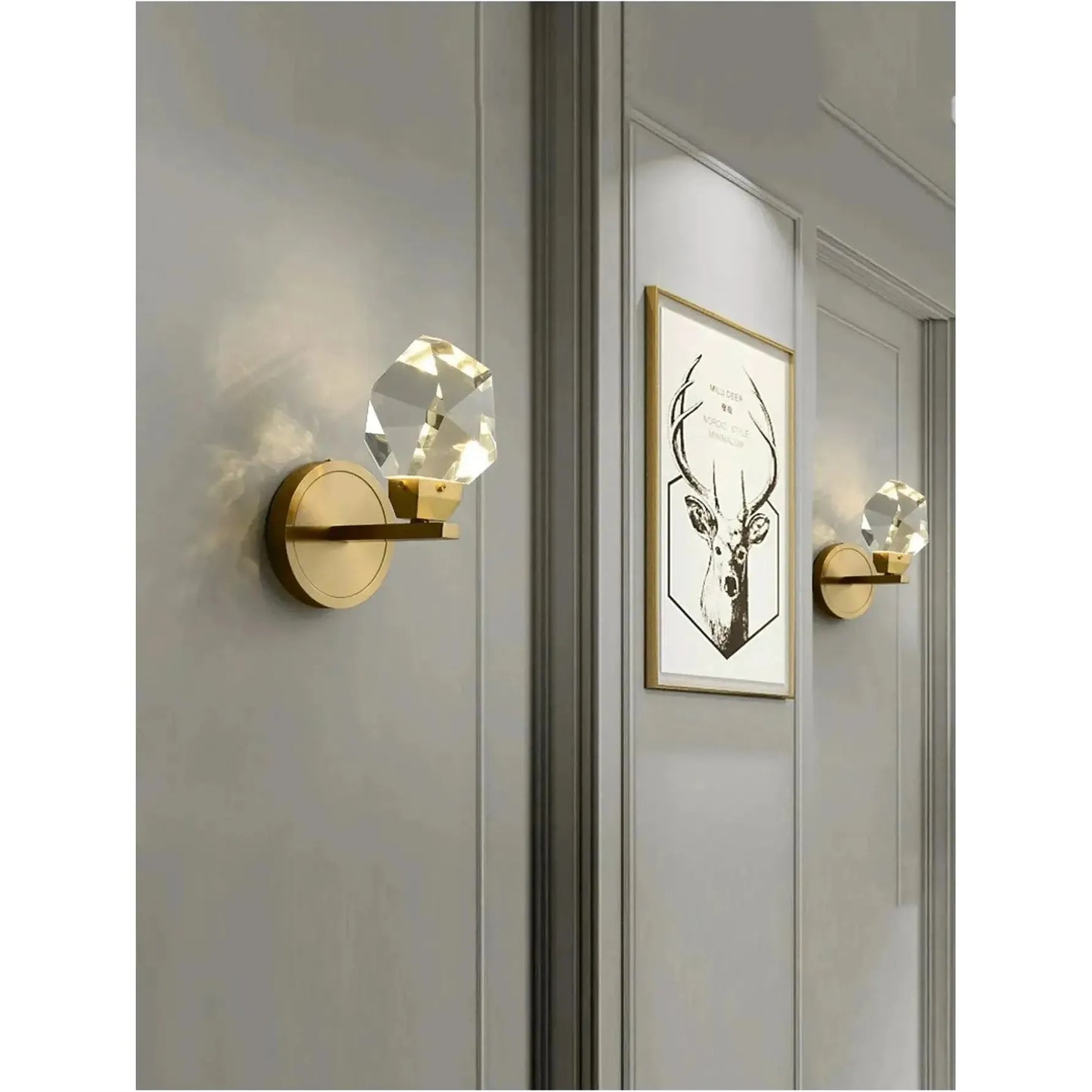 Garduru Light - Luxus Moderne Gold Kristall LED Wandleuchte