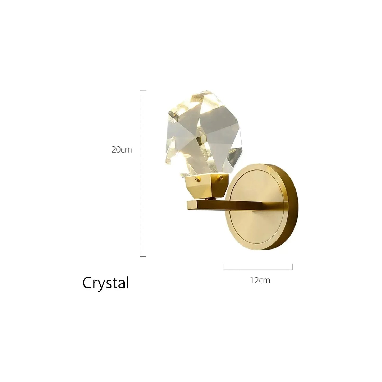 Garduru Light - Luxus Moderne Gold Kristall LED Wandleuchte