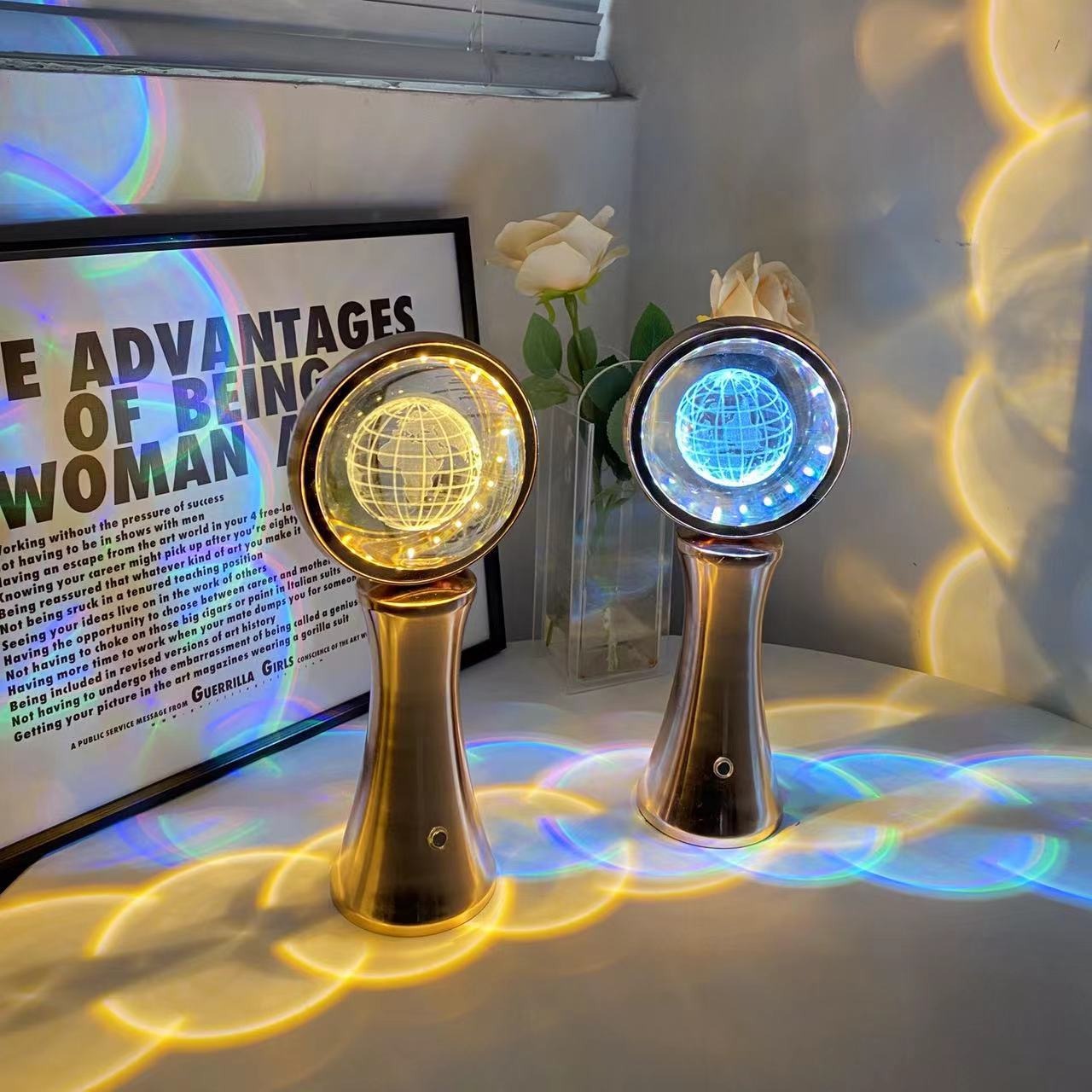 AuraSphere - 3D Kristallglobus RGB Lampe