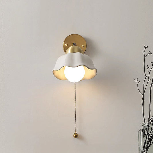 Wandlampe Weiße Blume Retro Französisch - Elegante Beleuchtung