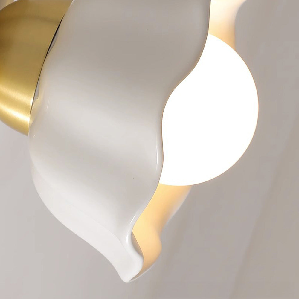 Wandlampe Weiße Blume Retro Französisch - Elegante Beleuchtung