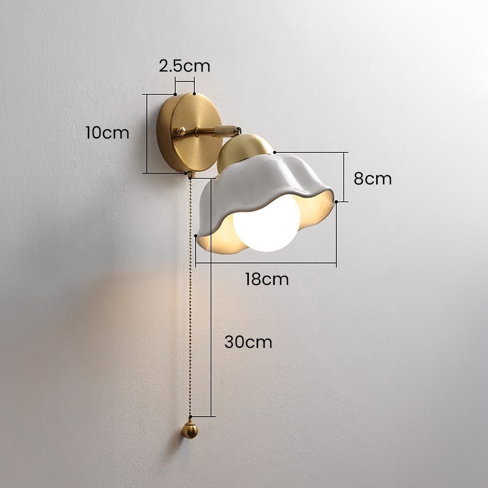 Wandlampe Weiße Blume Retro Französisch - Elegante Beleuchtung