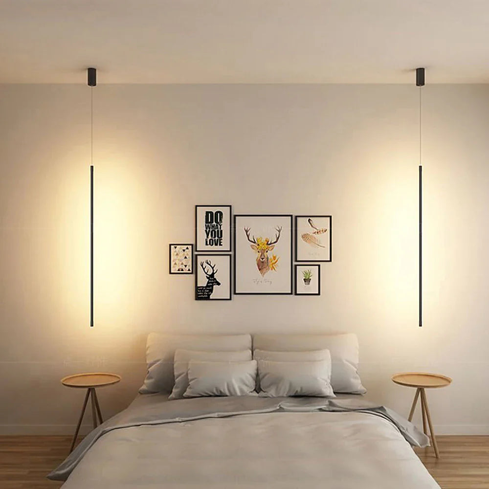 Garduru lange LED-Pendelleuchte aus Aluminium