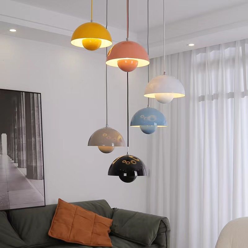 Suspension Auroraglo V2 - Moderne Lampe in Form von Blumentopf für Schlafzimmer, LED-Beleuchtung, Skandinavisches Design