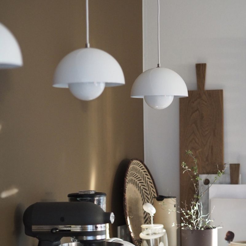 Suspension Auroraglo V2 - Moderne Lampe in Form von Blumentopf für Schlafzimmer, LED-Beleuchtung, Skandinavisches Design