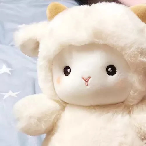 Royelux Schaf Plüsch Puppe Kissen - Weich & Kawaii 25cm Stofftier Spielzeug