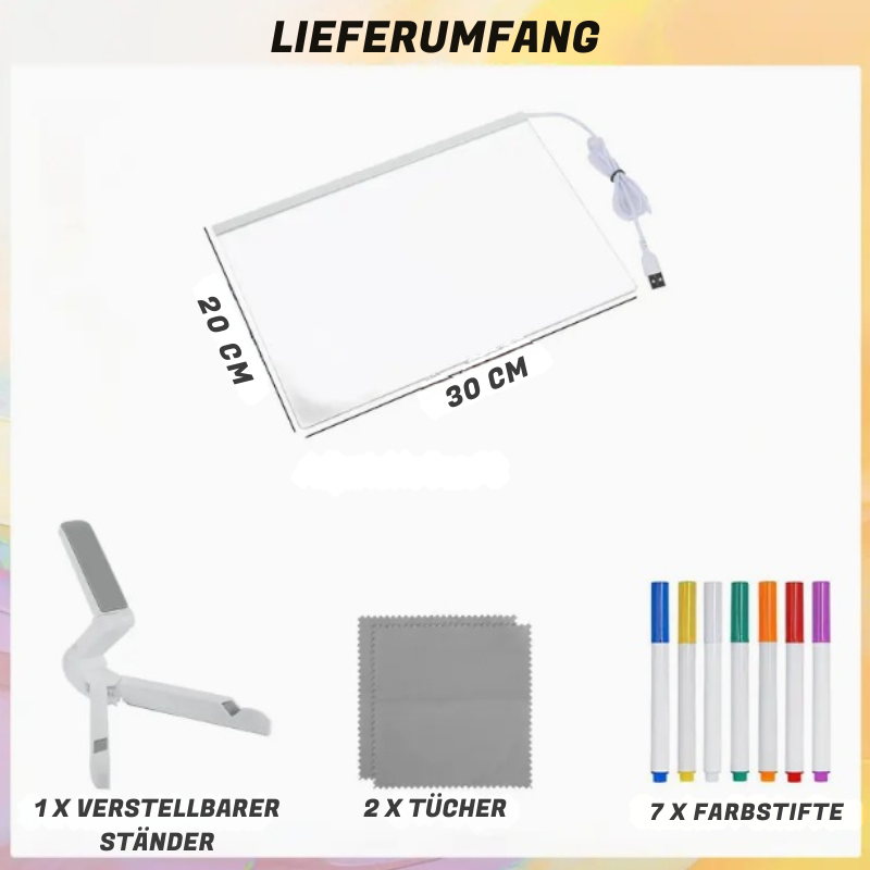 LED-Notizboard - Tafel, Tageskarte, Öffnungszeiten, Schwungübungen