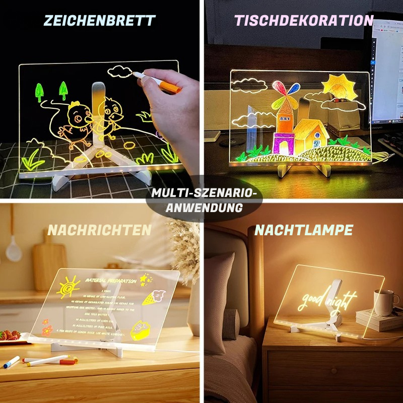 LED-Notizboard - Tafel, Tageskarte, Öffnungszeiten, Schwungübungen