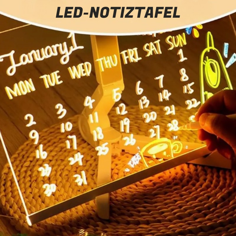 LED-Notizboard - Tafel, Tageskarte, Öffnungszeiten, Schwungübungen