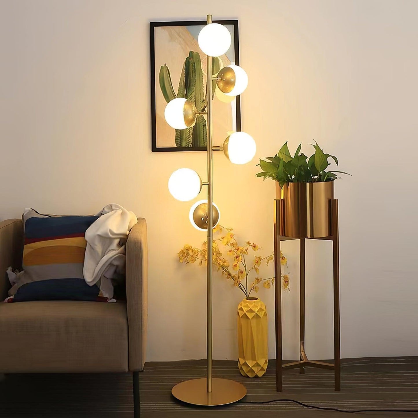 LED Baumlampe Doppler – Moderne Eleganz mit Glas-Kugeln