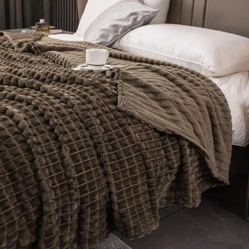 Dori Fleece-Decke für Wärme und Komfort – Luxus-Polyester-Winterdecke, maschinenwaschbar, erhältlich in verschiedenen Größen und Farben