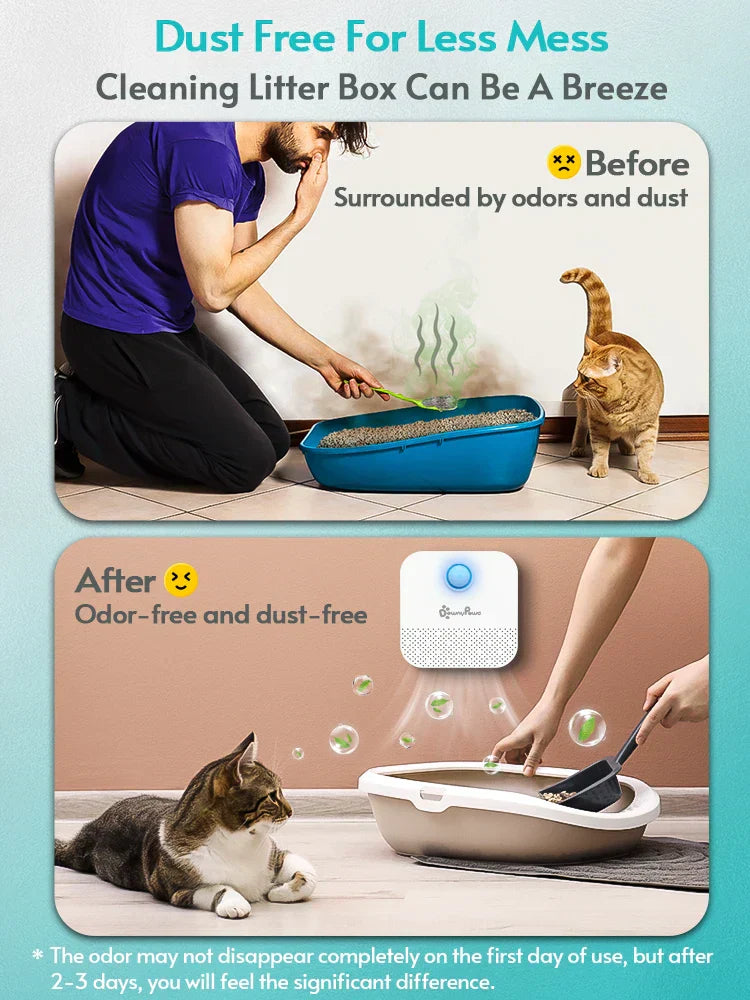 Garduru Air – Geruchsentferner mit Bewegungssensor für Katzentoiletten