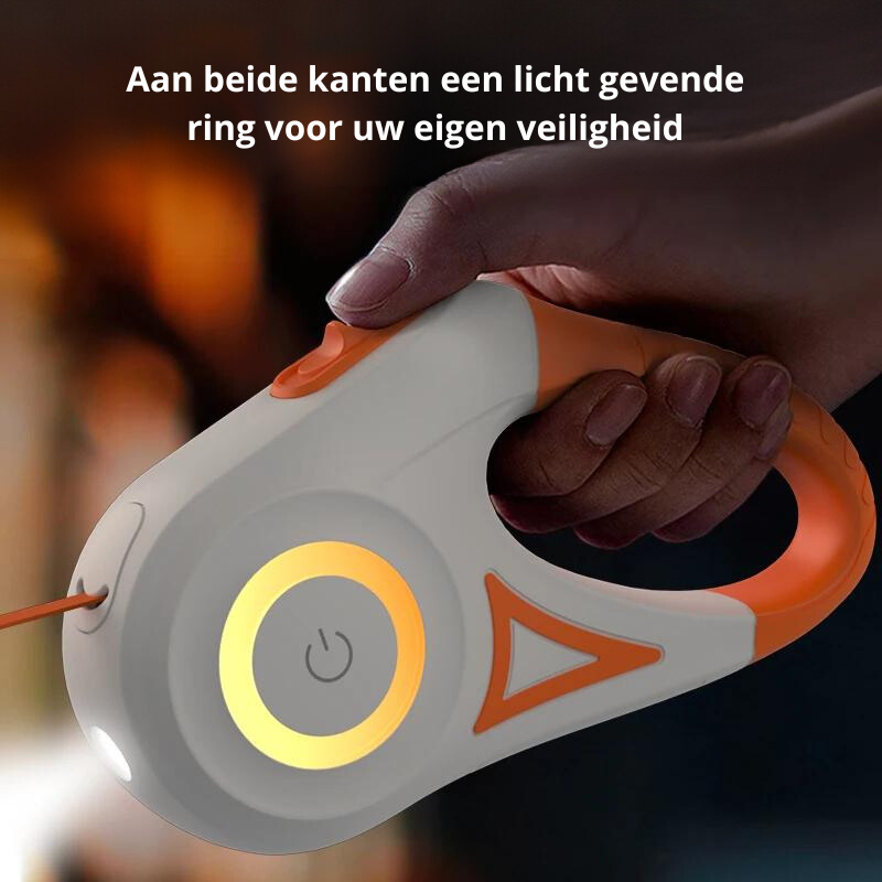 Garduru LEASH – Leuchtende Hundeleine mit LED-Licht & Taschenlampe für sichere Abendspaziergänge