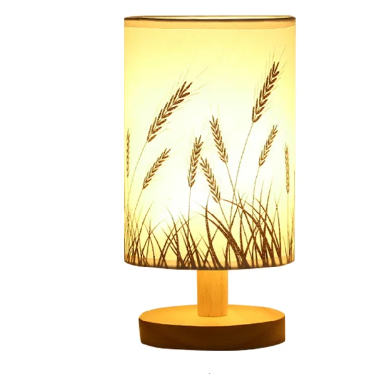 Luminio Tischlampe - USB-betriebene Leinen-Nachtlampe