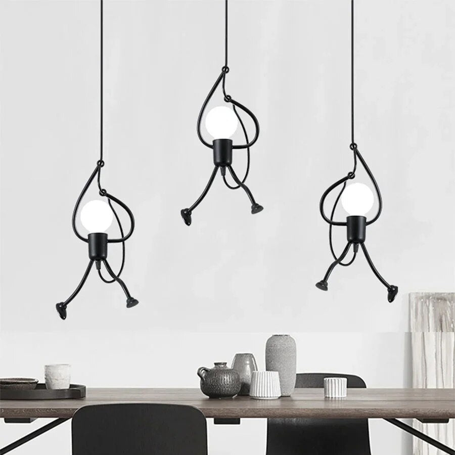 Garduru Iron Design Deckenleuchte | Vintage Retro LED Lampe | Industrial Look für Zuhause